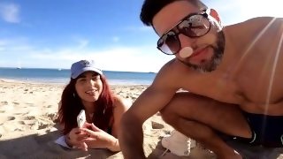 Picking Up A Big ASS CUBAN From The Public BEACH - Rosie Cage