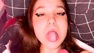 Red hair babe rides on my dick and gets cum in her mouth POV 4K