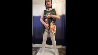 Kinky femboy pisses their panties and then gets so horny they cum