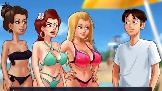 Summertime Saga: Naughty Party With Sexy College Girls On The Beach - Episode 202