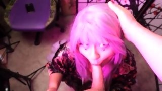 My Roommate is an e-Girl: Big Tits Latina Goth Onlyfans Cosplay Girl Sucks Dick On Camera