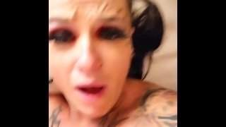 KandyxB talking dirty, smoking cigarettes and getting her pussy stuffed like the whore she is