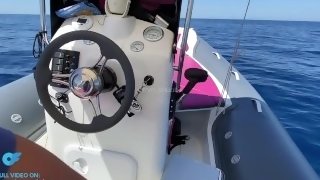 My first time public sex! Italian Tinder guy plays with my pussy and bangs me on a boat