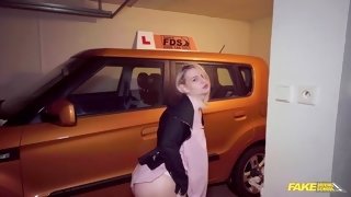 Reality Hardcore at Driving School - Big Dick Stretches Big Tits Blonde Kristy Waterfall