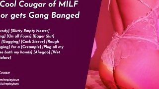 The Cool Cougar from MILF Mansion gets Gangbanged (Parody)