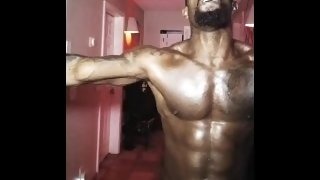 BLACK MUSCLE GOD WORKS INTENSE MUSCLES