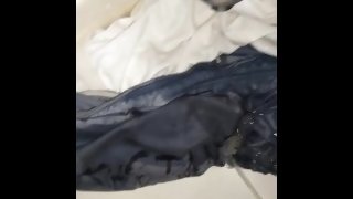 pissing clothes in sink