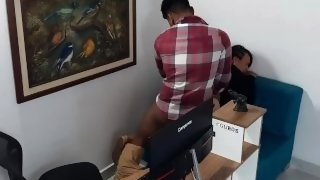 MY BOSS'S WHORE SUCKS MY COCK IN THE OFFICE PART 2 THAT RICH FUCKED ME HER PUSSY