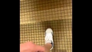 Pissing while walking up steps