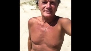 UltimateSlut Christophe Masturbates and Flashes at Public Beach