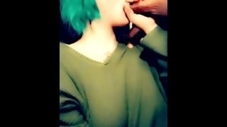Slut blows her sisters boyfriend