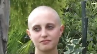 Girl shaving her head