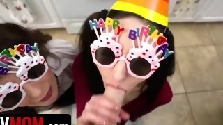Step Mom And Step Aunt Melody Minx & Tifa Quinn Give Birthday Boy A Special Gift - PervMom