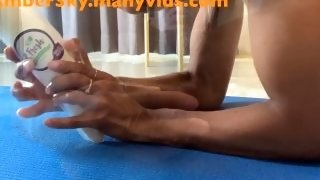 DIRTY LITTLE SLUT STRETCHES HER ASS WITH BIG WHITE CARROT AFTER GAPING HER ASS WITH BIG BUTT PLUG