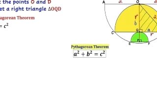 Calculate area of the Yellow and Green shaded semicircles (Pornhub)