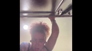 Squirting step sister fuck while mom is working