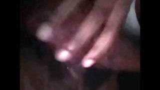 Ebony slut sucks dick in the dark