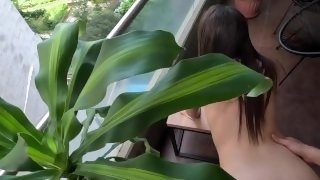 REAL 18 YEAR OLD GIRL HAS SEX OUTSIDE ON THE BALCONY (JiGGLY ASS & NiCE TiTS)