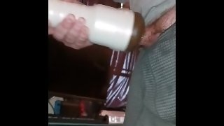 When a guy with hyperspermia breeds a Fleshlight with a massive creampie! Absolutely huge cumshot!