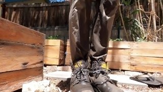Flooding my work boots with piss a second time