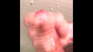 Cumbath in the shower rough mastubation