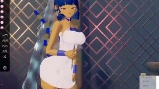 Airis cosplaying Ankha is accomplishing a world wide kink, and cums screaming as a whore.