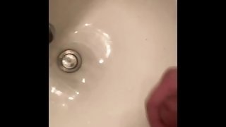 I came in my sink thinking of hot women.