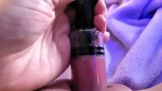 Using clit pump & pussy pump at the same time - secret masturbation