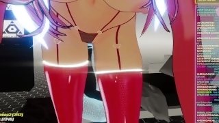 Horny Vtuber shares her pussy for the pleasure of viewers