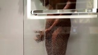 Stroking My 10-inch BBC In The Shower