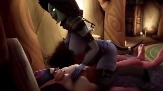Draenei Witch Fucks strapping Elf dude  Warcraft Porn Parody
