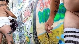 Femboy Pegged Under a Bridge by the Sexy Penny Pupils!