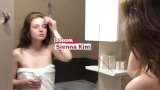 Beautiful Skinny Babe Sienna Kim Fingers Her Juicy Lil Pussy While Showering - DOEGIRLS