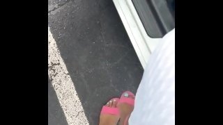 Walking to the car