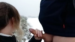 I need a public blowjob in the snow to warm up in the middle of the road
