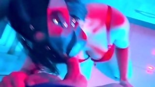 COLOMBIAN StepBrother Suprise StepSister With ThroatFuck in Kitchen Before bed