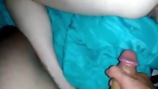 Take off condom, cum on sheets