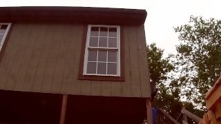 Girl Pees out a Window!