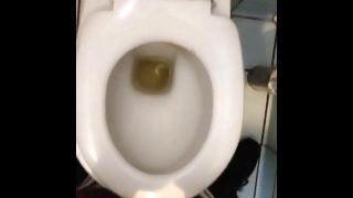 Peeing in and on a public restroom of a shopping center
