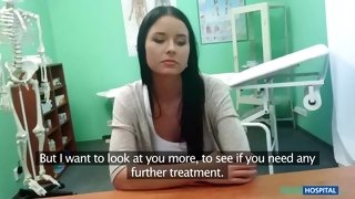 Reality Hospital Sex: Young Babe With Bad Back Has No Trouble Bending Over - Mia