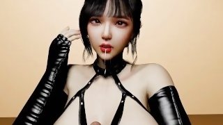 So pretty Korean girl..😘 Fully rubbing against soft breasts(Paizuri)
