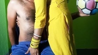 Indian girl sex playing pussy fucking with volleyball Coach full HD porn sex