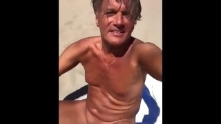 UltimateSlut NUDE WALK ON THE BEACH and masturbation