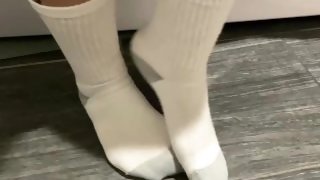 Rubbing His Cock With My Feet In Public (Full Video On Onlyfans)