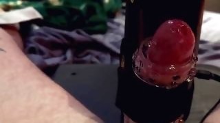 Multiple orgasms by the handy milking machine