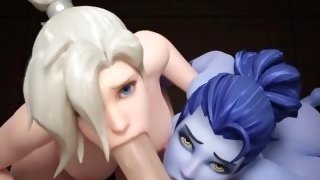 Mercy And Widowmaker Tag Teaming Your Big Dick