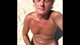 UltimateSlut Christophe Walks Nude on Public Beach