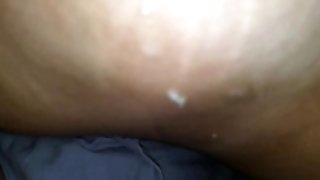 Super slow motion sperm shower over my wifes big an natural boobs