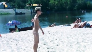 Steamy nudist girl filmed by a voyeur with a hidden camera