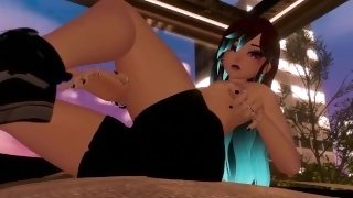 💜Virtual Lesbian's First time on camera, can't stop cumming 💜 LewdTuber